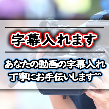 動画の字幕入れお手伝いします ご要望に合わせた字幕入れを、低価格でお手伝いします。 イメージ1