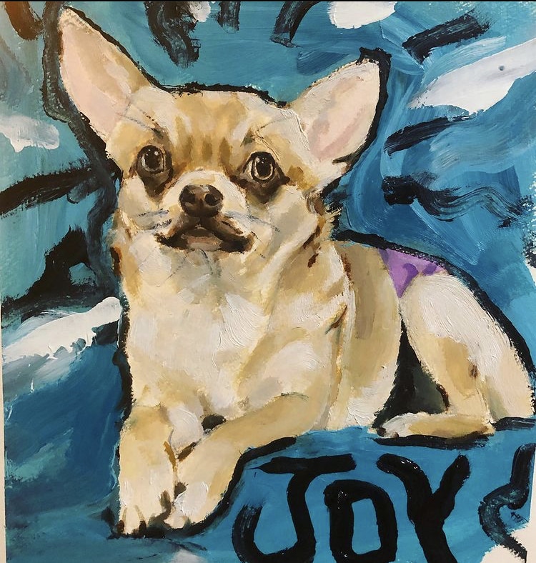 多摩美卒のプロの画家がペットの肖像画をお描きします 額装した状態でお届け！油絵の手描きで一点ものをお作りします イメージ2