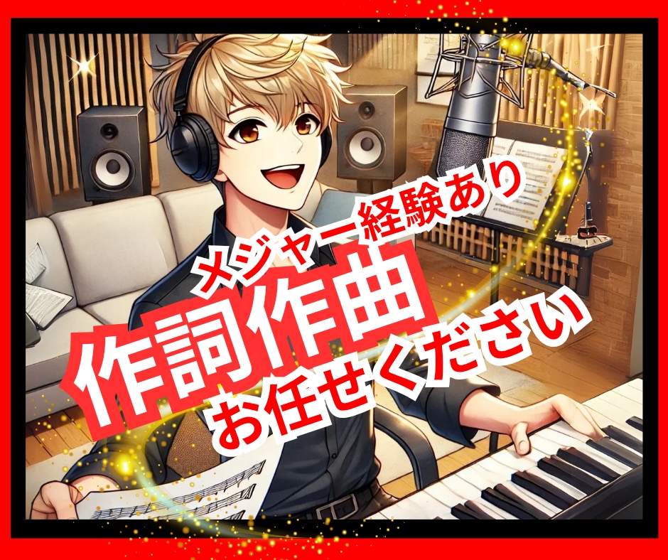 記憶に残る！世界に一つだけの歌♪作詞作曲致します 忘れられないメロディ♪心に響く歌詞をあなたに誠心誠意届けます イメージ1