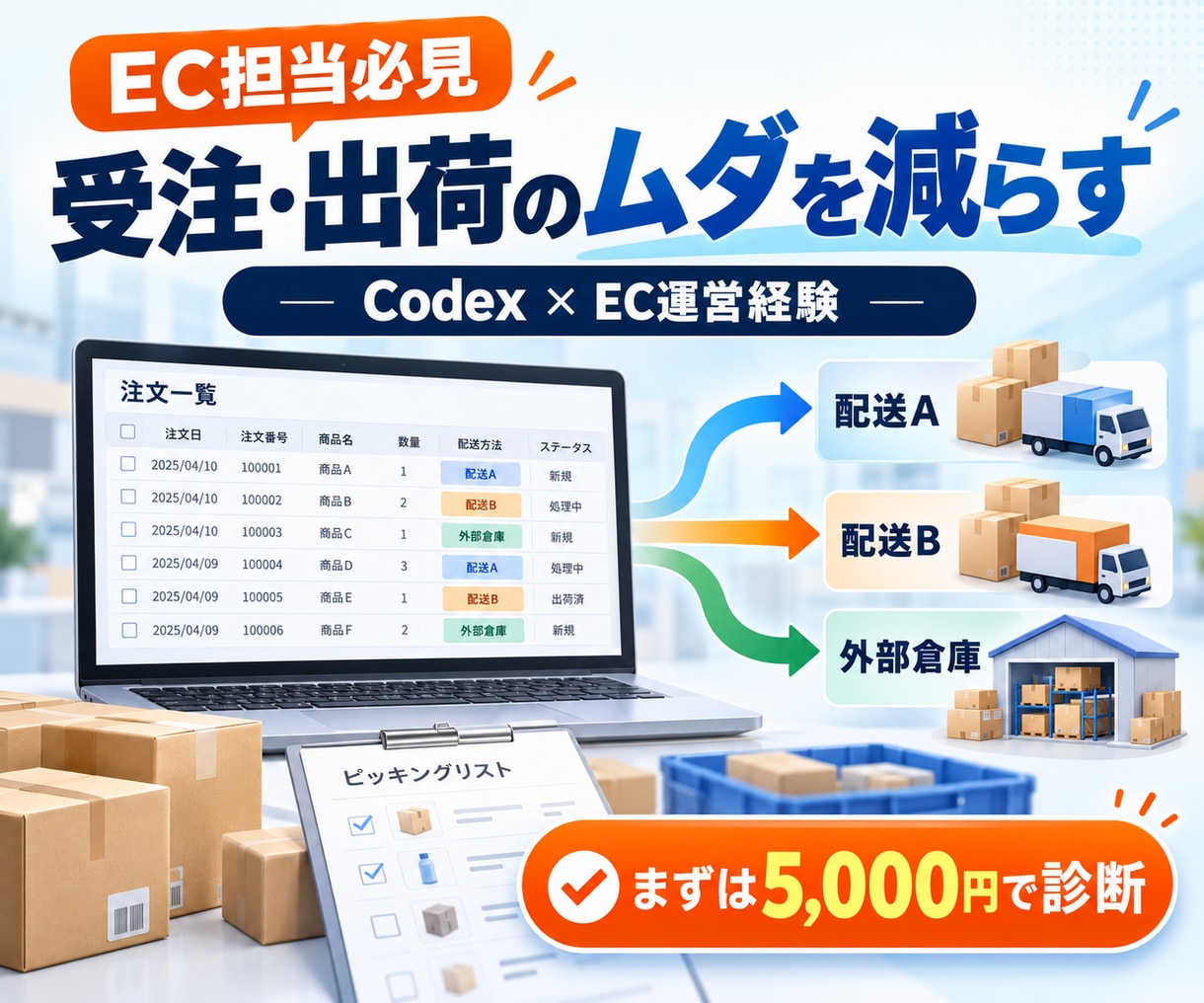 AIでECの商品登録データをまとめて作成します 商品情報・説明文・CSVを販売先別に整えます イメージ1