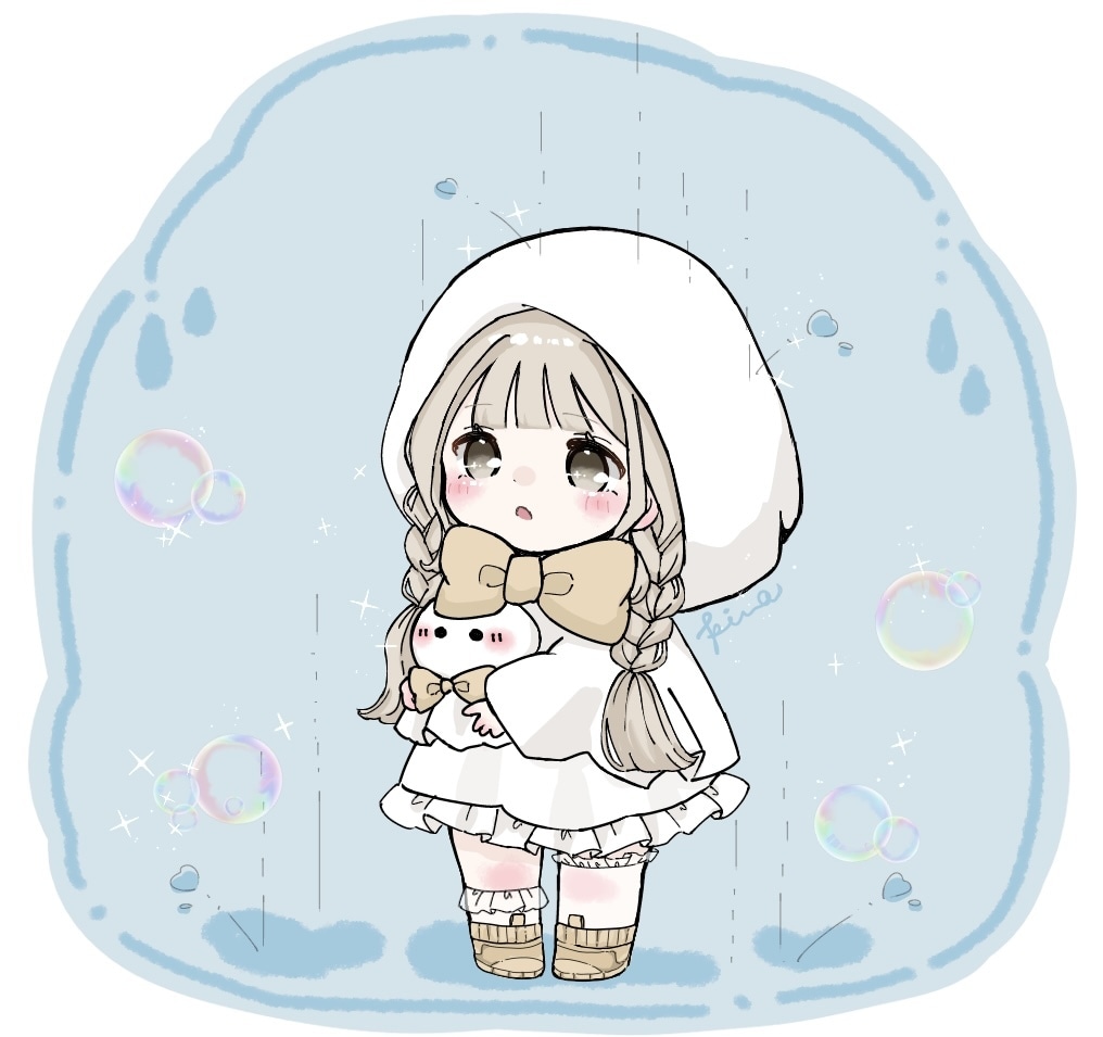 梅雨のミニてるてるちゃん量産イラスト描きます 色を変えてご希望のビジュアルにオプションでさらに理想に近く イメージ1