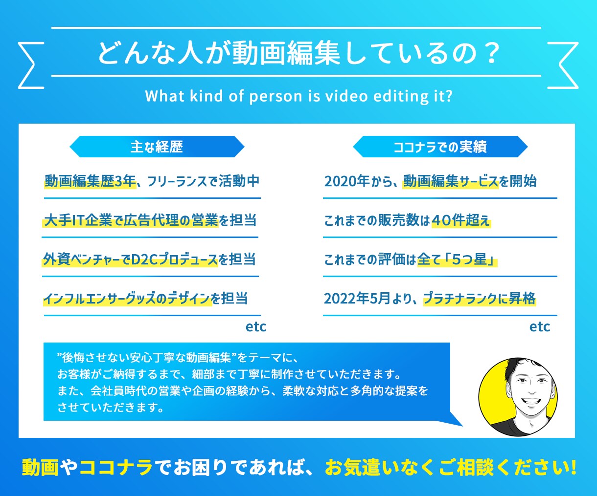 10枠限定キャンペーン！YouTube編集承ります 〈後悔したくない方へ〉”修正回数無制限"&“キャンセル保証” イメージ3