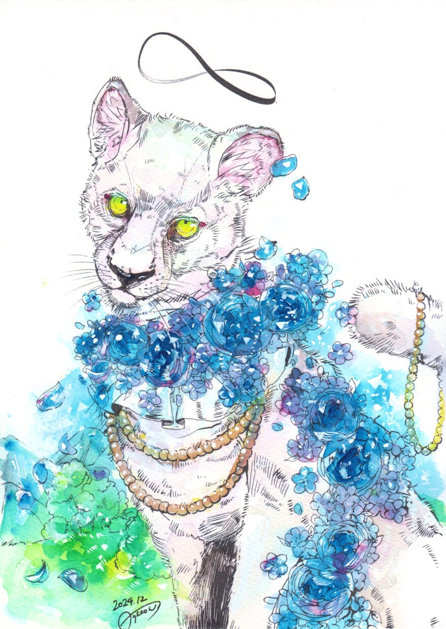 リアルだけど超幻想的！あなたのお好みの動物描きます 可愛いから格好いいまで！装飾的な水彩動物画（ペット可） イメージ7
