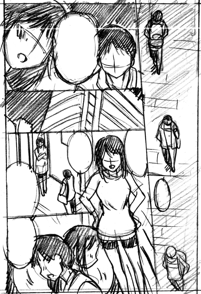 DM必須！ストーリー漫画のネーム描きます ベテラン漫画家があなたのアイディアをネームにします イメージ2