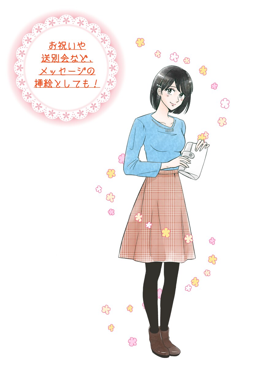 少女漫画風の似顔絵描きます プレゼントや自己紹介用、ウェルカムボードも承ります！ イメージ4