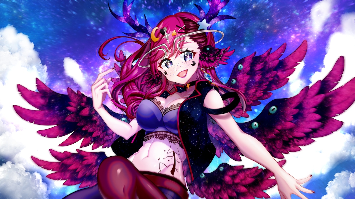 キャラクターイラスト制作します 背景込みの一枚絵！使い方はアナタ次第！ イメージ5