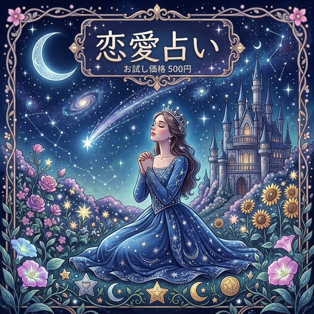 気になるお相手の気持ちをタロットでじっくり占います ワンコイン♡テキスト鑑定♡なのでお気軽に♪ イメージ1