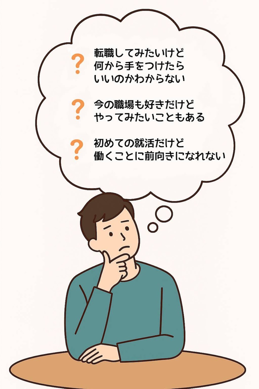 ３往復やり取りで就活・転職お悩みなんでも聞きます 電話が苦手な方や、じっくり考えながら相談したい方に最適です イメージ1