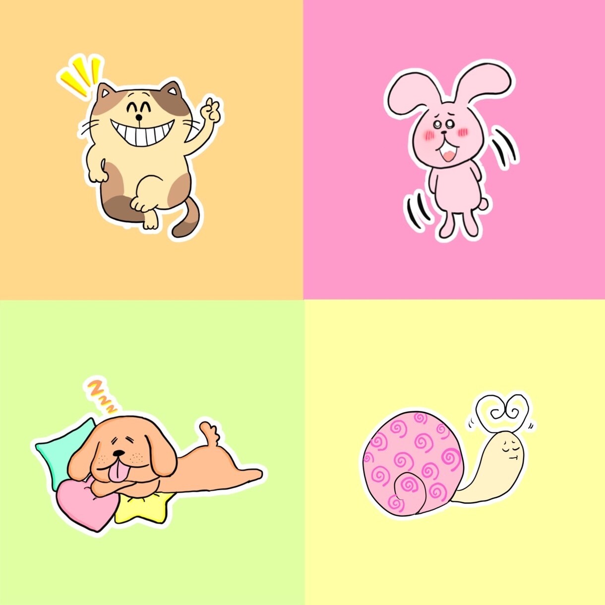 使いやすくて伝わりやすい！ゆるかわアニマル描きます 表情豊かで豊富なポーズをご用意しております！ イメージ4