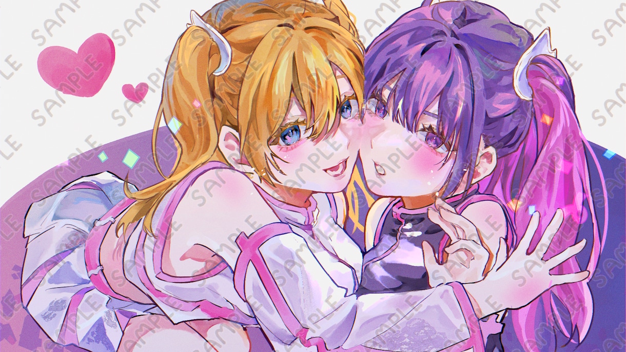 活動者向け、中性的なイラスト描きます きらめき感ある一枚を丁寧に描きます イメージ3