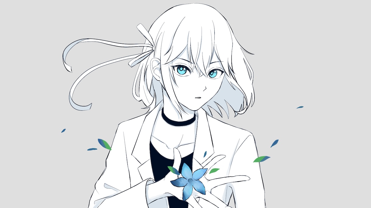 シンプル・透明感あるイラストを描きます きれいめ１枚絵✦人物・背景どちらも可能です◎ イメージ4