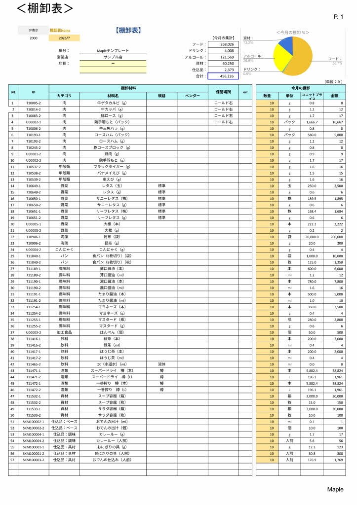 飲食店の原価計算▶モニター価格で利用できます 先着20名様限定　サービス改善キャンペーン！ イメージ3
