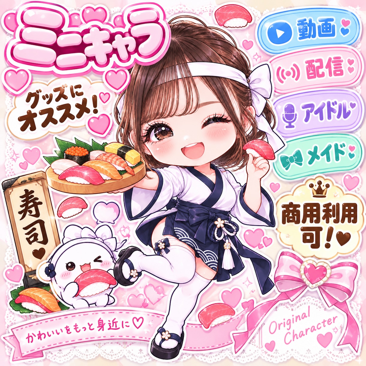 2日納品！動画・配信・アイドル・メイド 制作します 背景透過画像制作いたします！グッズなどにもオススメ✨️ イメージ1