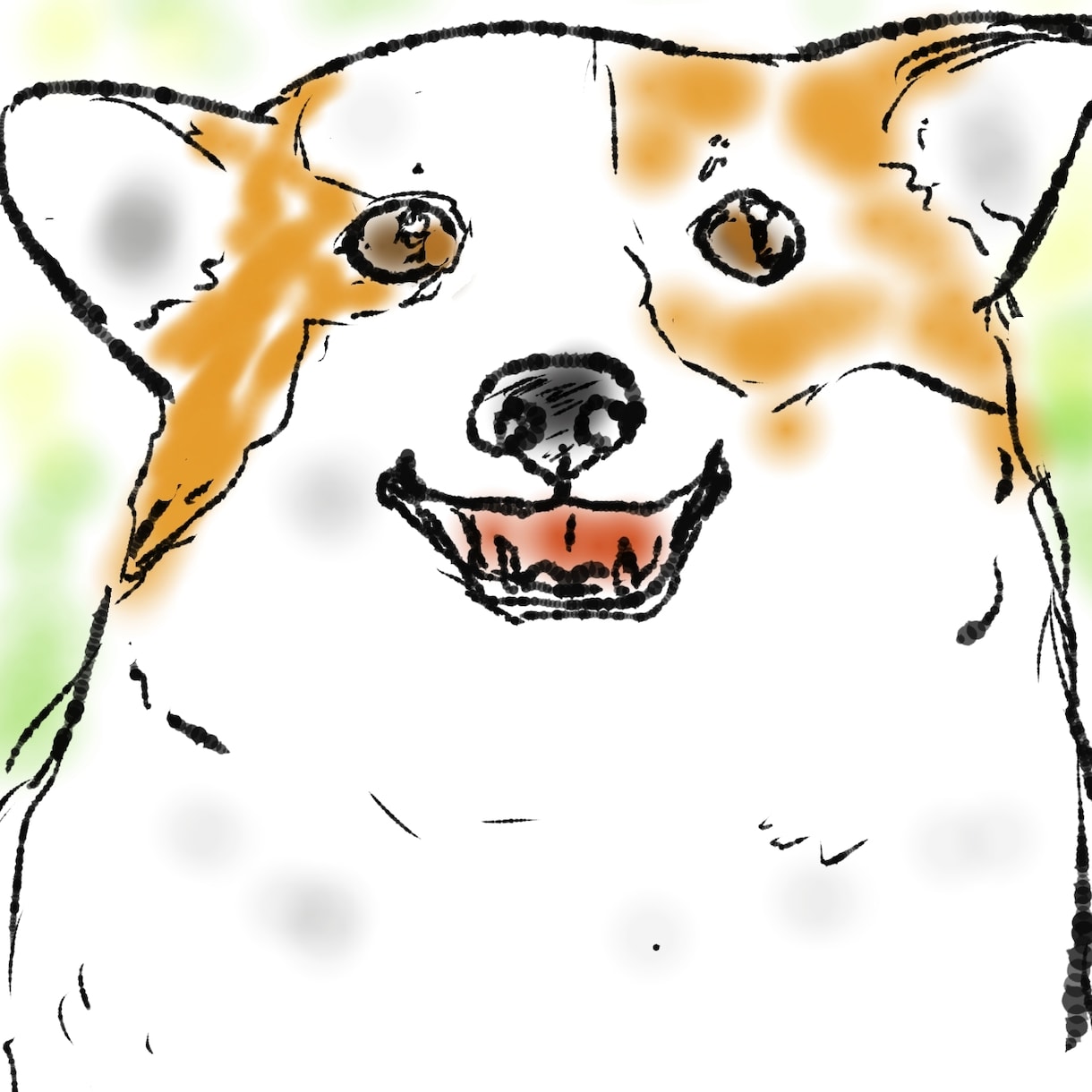 ゆるくて可愛いワンちゃんイラスト描きます ゆるくて優しいタッチの手描きデジタルイラストです イメージ6
