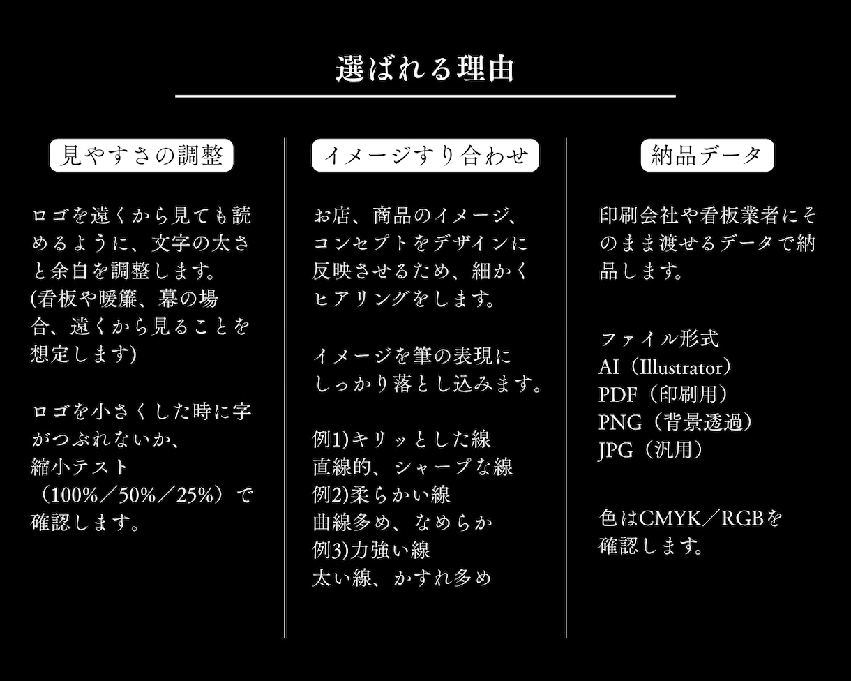 高級筆文字ロゴ3案 AI納品・修正3回で作ります 世界観と言語化まで格のある線を設計。実店舗で映える太さ最適化 イメージ5