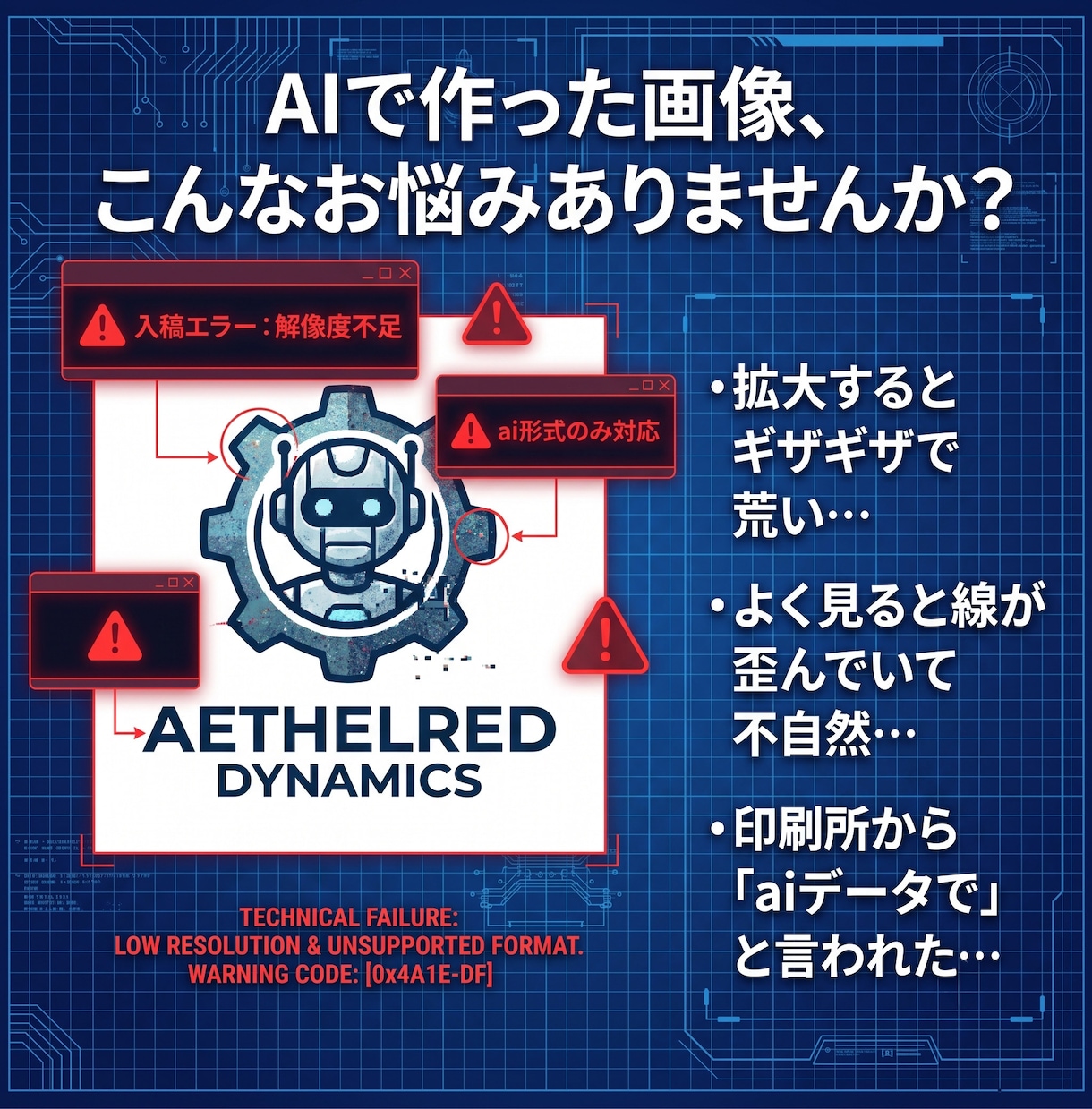 AI生成画像やイラストの歪み修正＆清書します 拡大しても絶対に画質が荒れない「プロ仕様データ」へ イメージ2