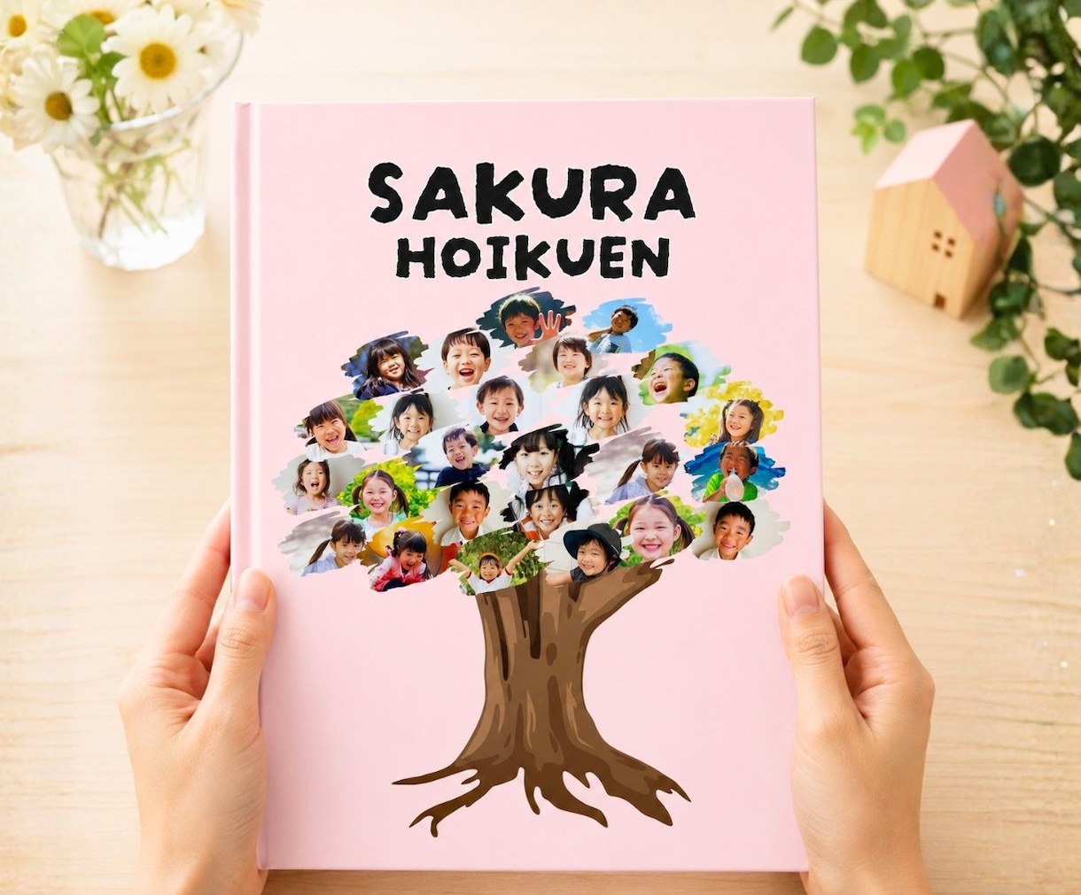 卒園アルバムの表紙を制作します 顔写真を送るだけ！お好きなデザインをお選びください！ イメージ1