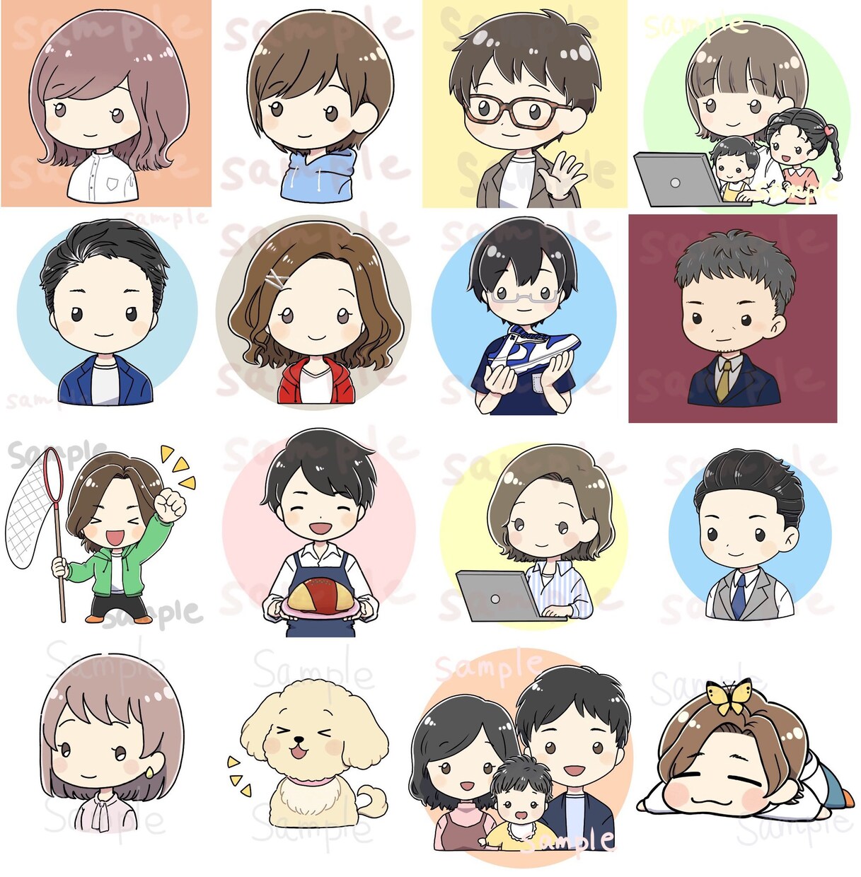 ブログ吹き出しにぴったり！表情アイコン描きます ◎修正無制限◎コミカル可愛い◎SNS・配信にもぴったり！ イメージ9