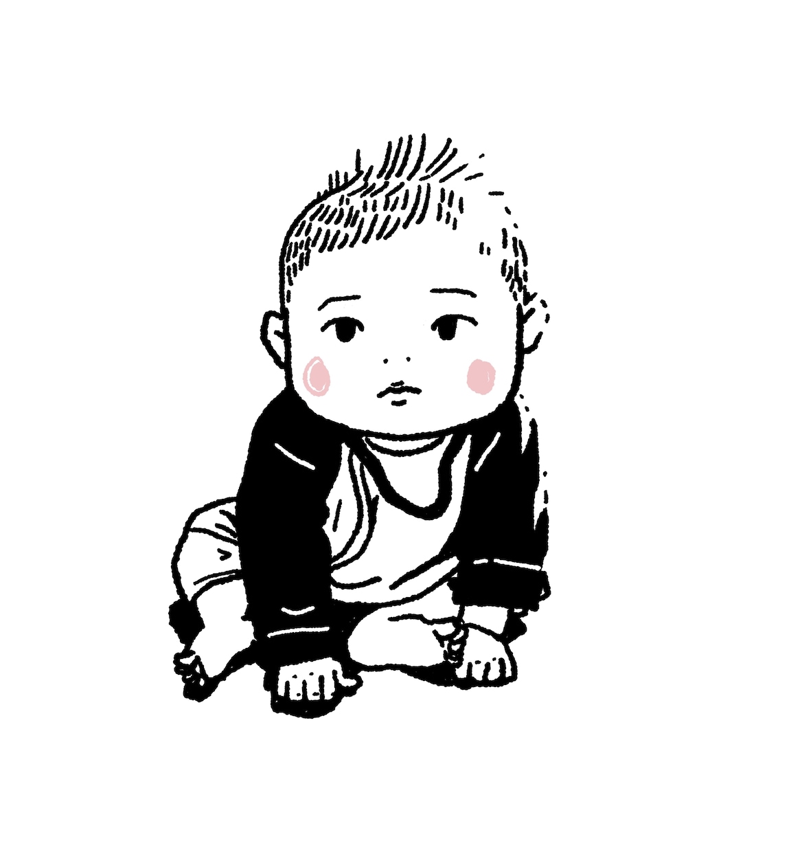 シンプルな線画イラスト（似顔絵）を描きます 思い出の瞬間を印象に残るイラストに✨ イメージ4