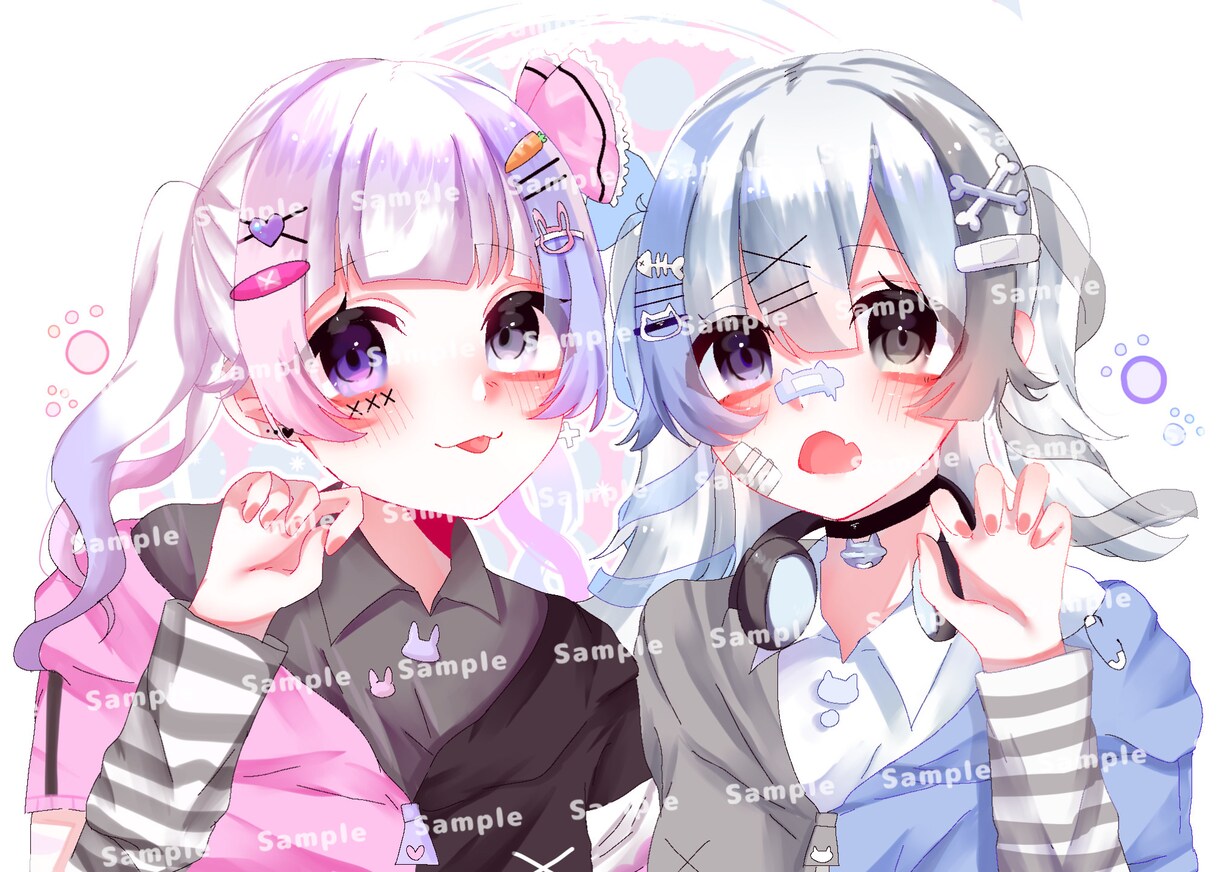きらきら可愛い♡あなたのかわいいイラストを描きます あなたのお手元に萌え萌えかわいいイラストをお届けします♡ イメージ3