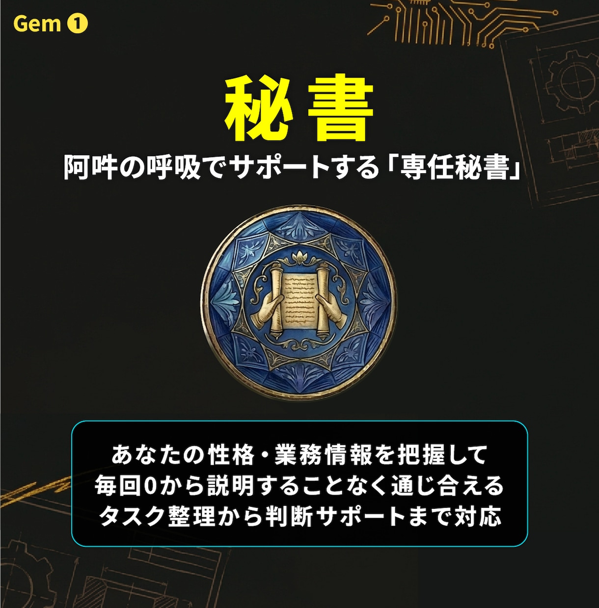 業務効率化に役立つGem6つをセット配布します あなた専用の6人の右腕「専門家チーム」を手に入れましょう イメージ4