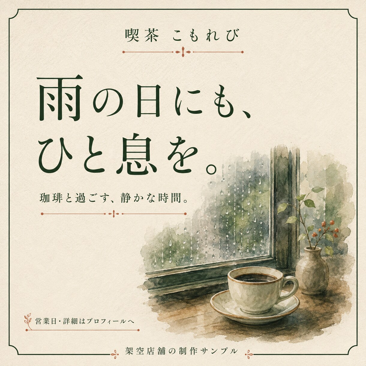 カフェの翌月SNS画像と投稿文を8回分作ります 画像・文章・予定表をまとめて。投稿はお店のペースで イメージ6