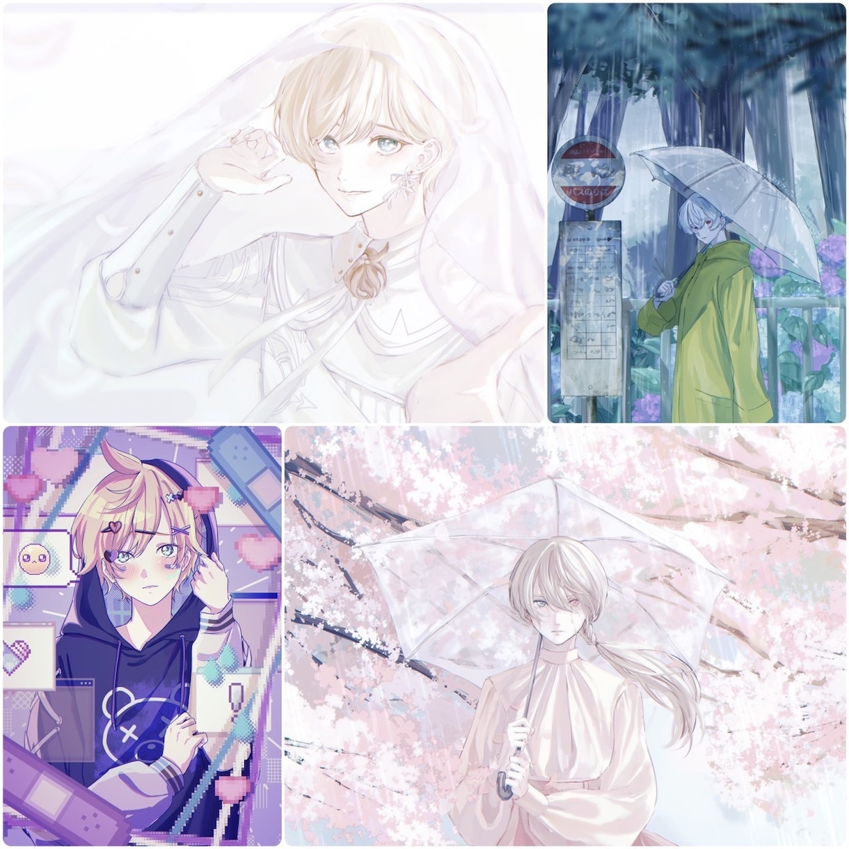 綺麗め絵柄で高品質な1枚絵を作成致します sns、配信、表紙やサムネなど対応しております イメージ2