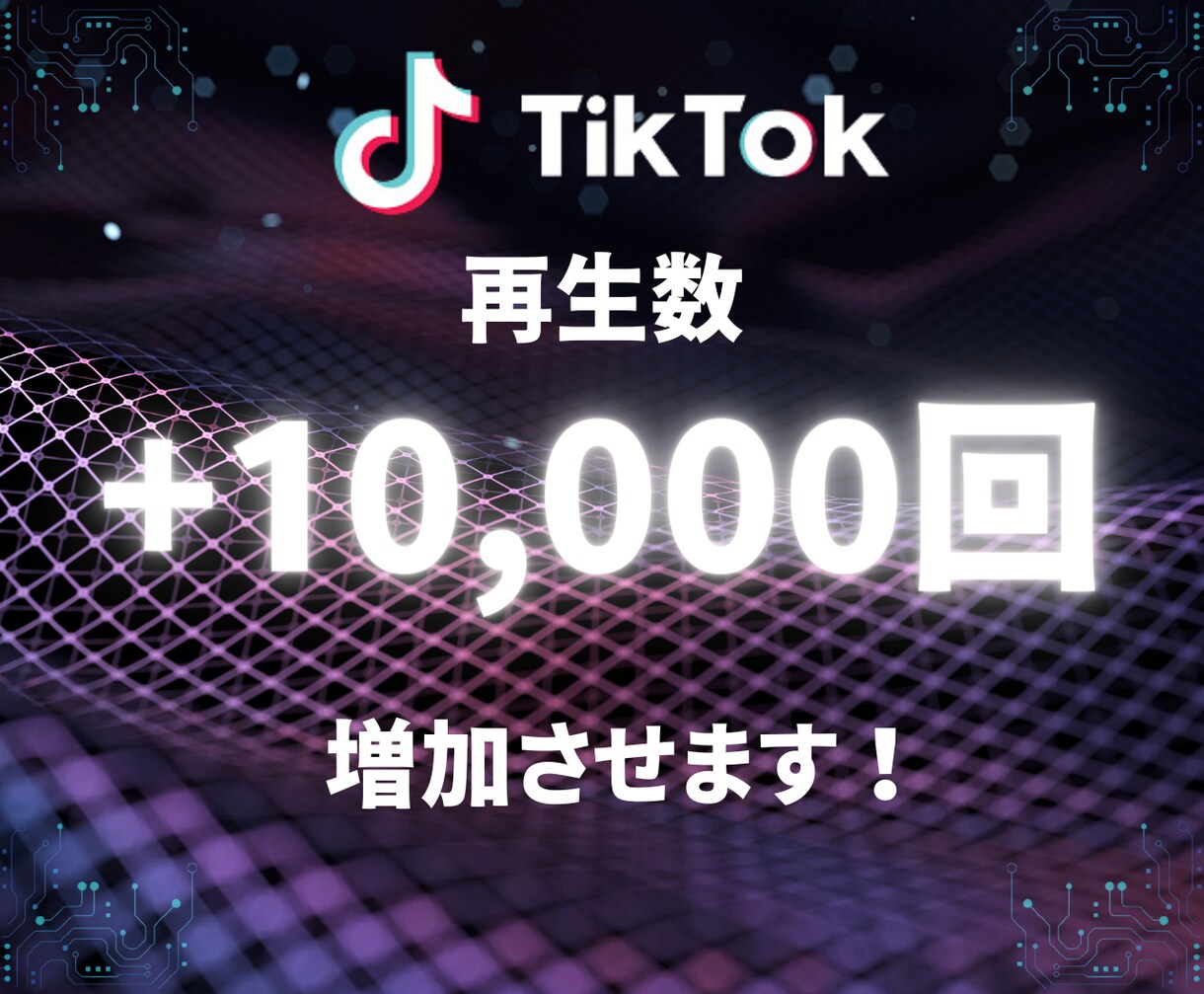 TikTok再生数＋10000回増加します 再生数＋10,000回～ TikTok宣伝・拡散します イメージ1