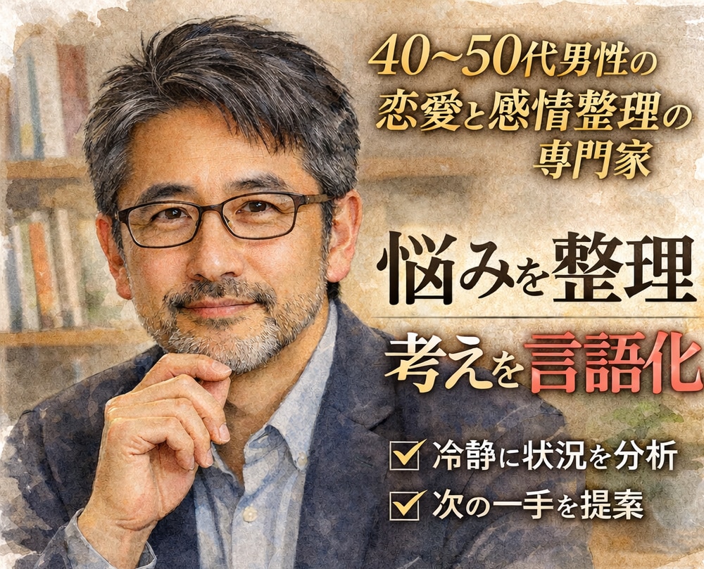 40〜50代男性の恋愛を分析します 若者の『土俵』で戦わない恋愛戦略 イメージ1