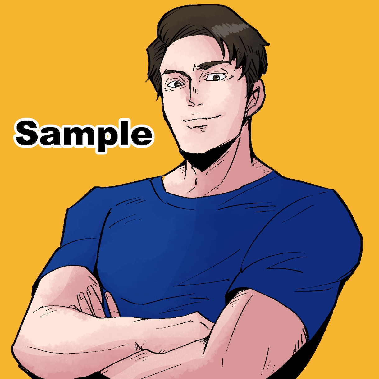 修正◎プロのイラストレーターが男前イラスト描きます 人とは違う周りと差別化出来るアメコミ風絵★似顔絵・名刺にも！ イメージ2
