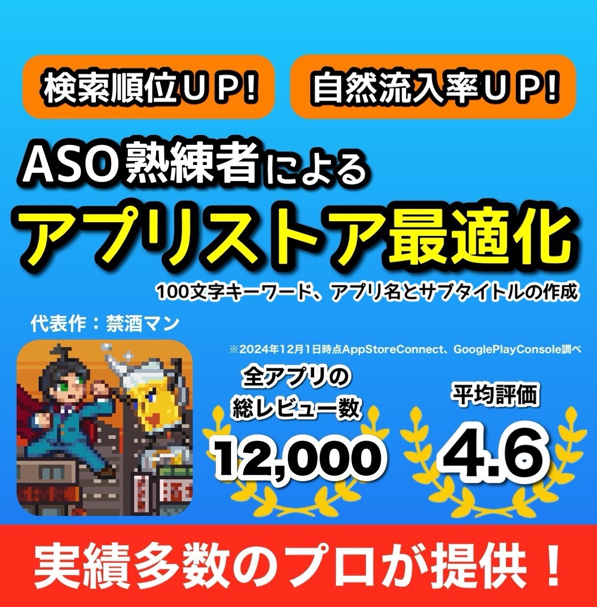 アプリストア最適化、100文字キーワード選定します DL数が伸び悩むアプリをプロのASOテクニックで改善します! イメージ1