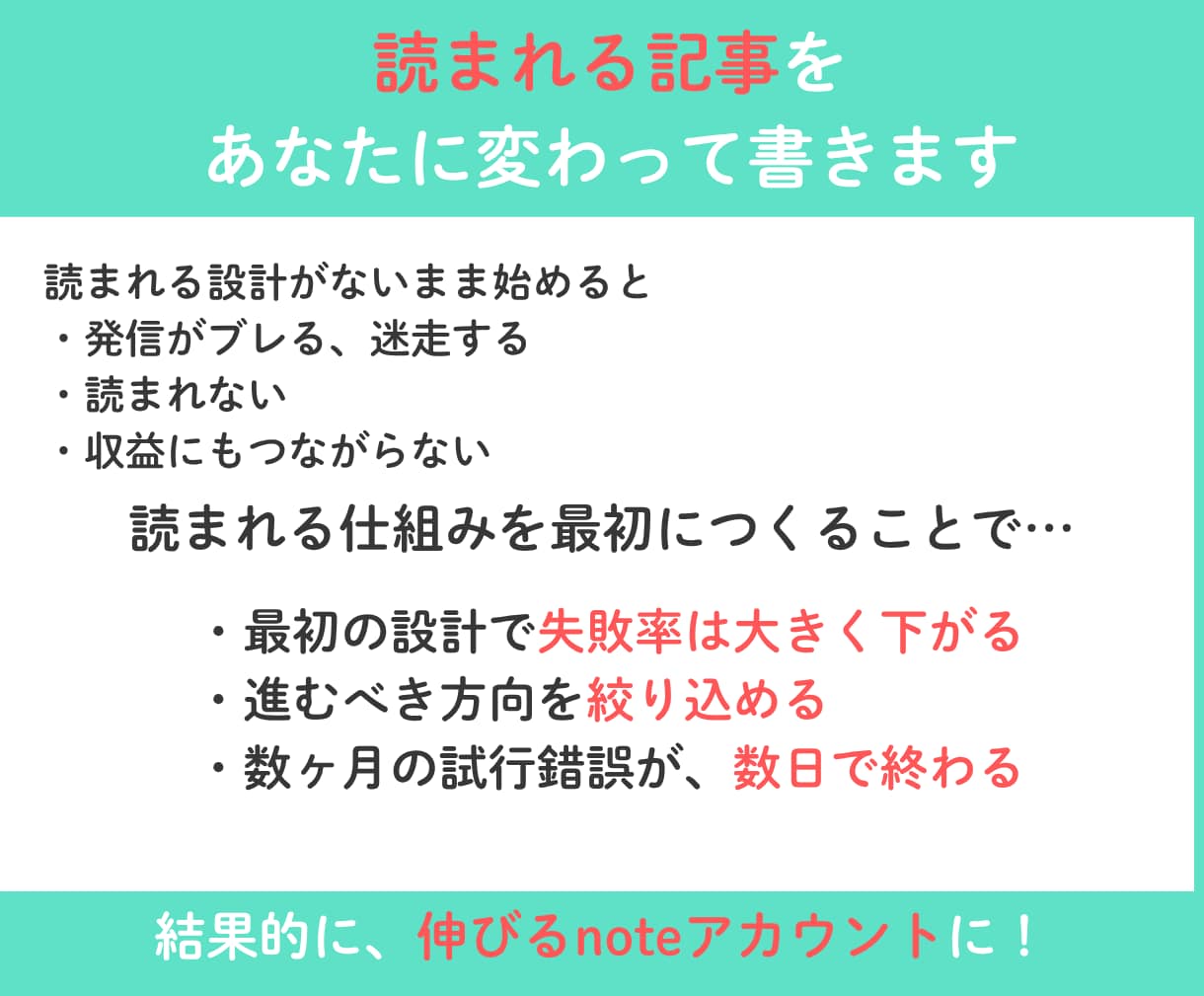 note収益化に繋がる記事、作成代行します note記事執筆。テーマ決め不要で投稿できます イメージ4
