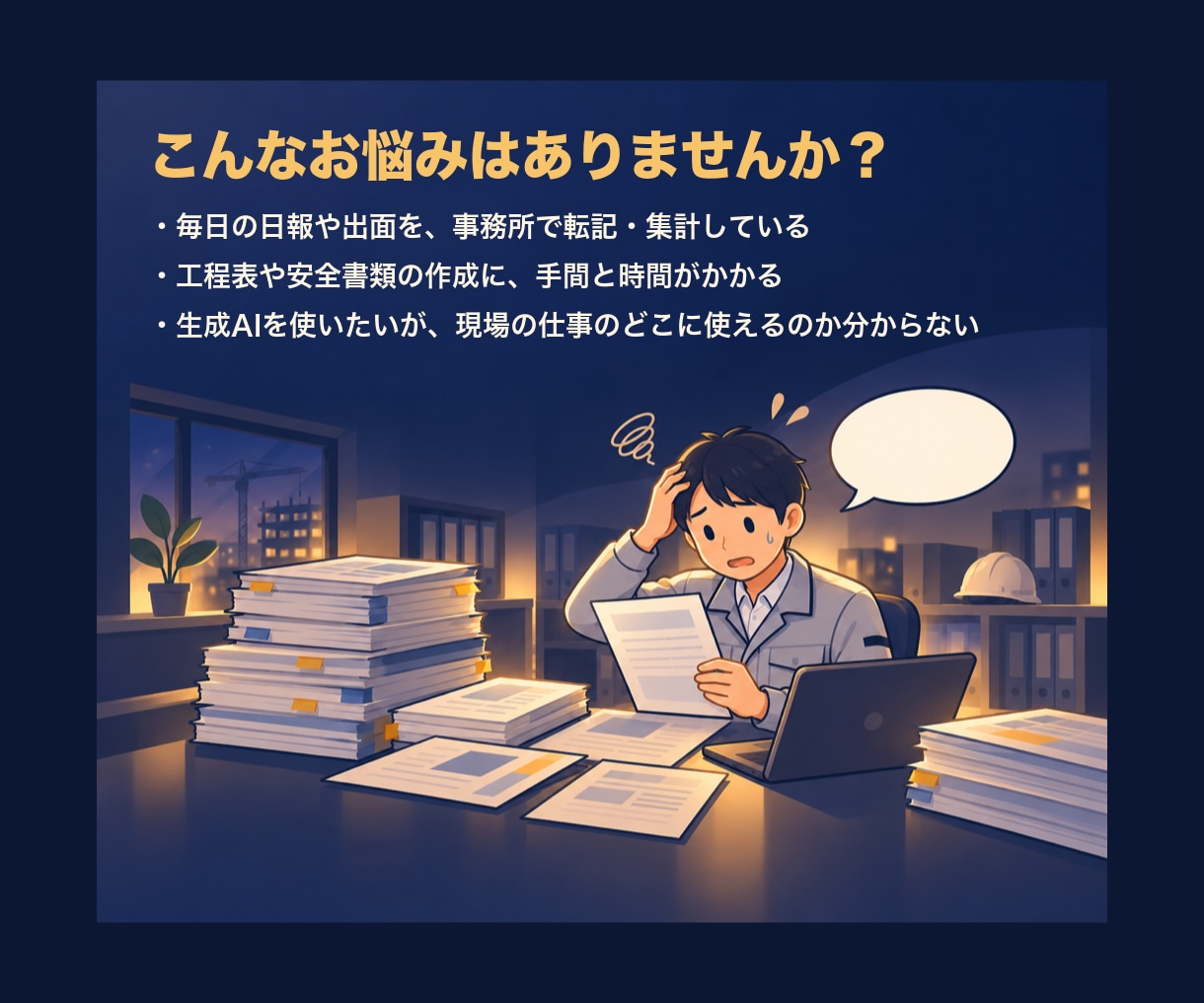 建設業の現場30年が日報・集計を自動化します 「何から自動化できるか」の診断から、仕組みづくりまで イメージ2