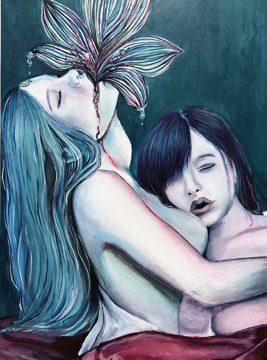 寒色系を中心に、水彩で絵を描きます ご自宅のインテリアや、お店のアクセントに イメージ2