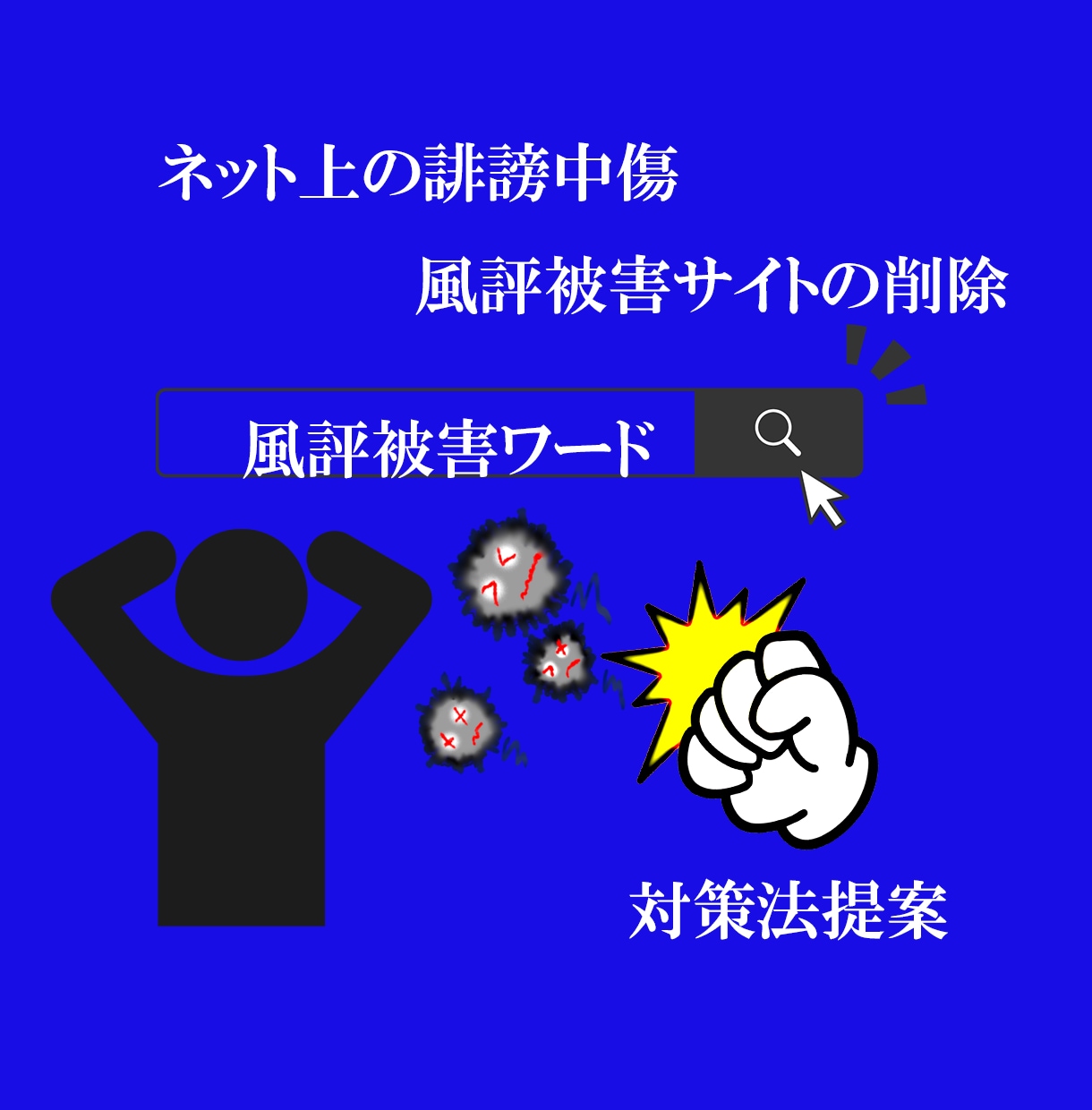 誹謗中傷・風評被害・逆SEOサジェスト対策します 逆SEO対策しサジェスト削除をします[個人名化] イメージ1