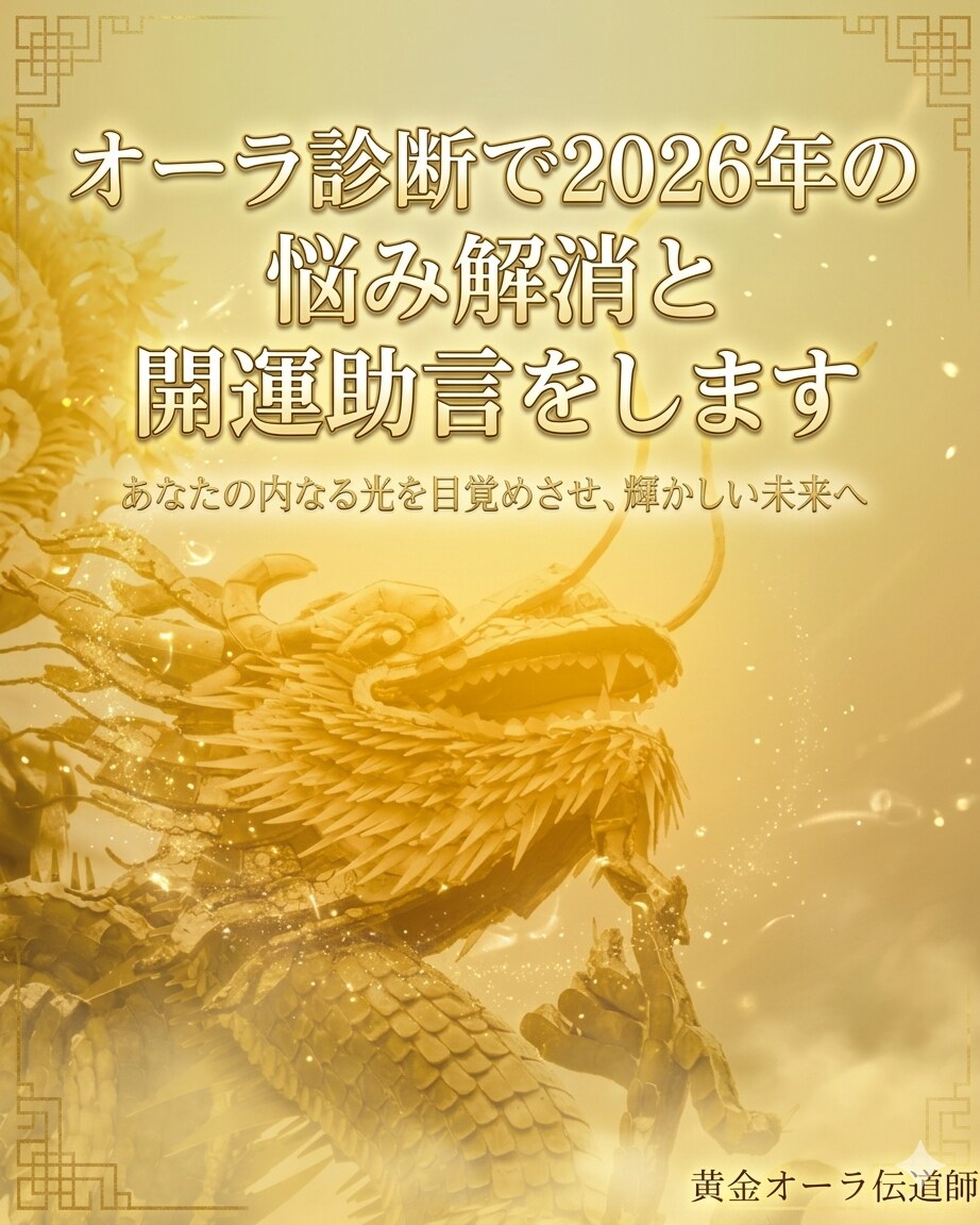 オーラ診断で2026年の悩み解消と開運助言をします 今年の運気を上げるアイテムや行動を具体的にお伝えします イメージ1