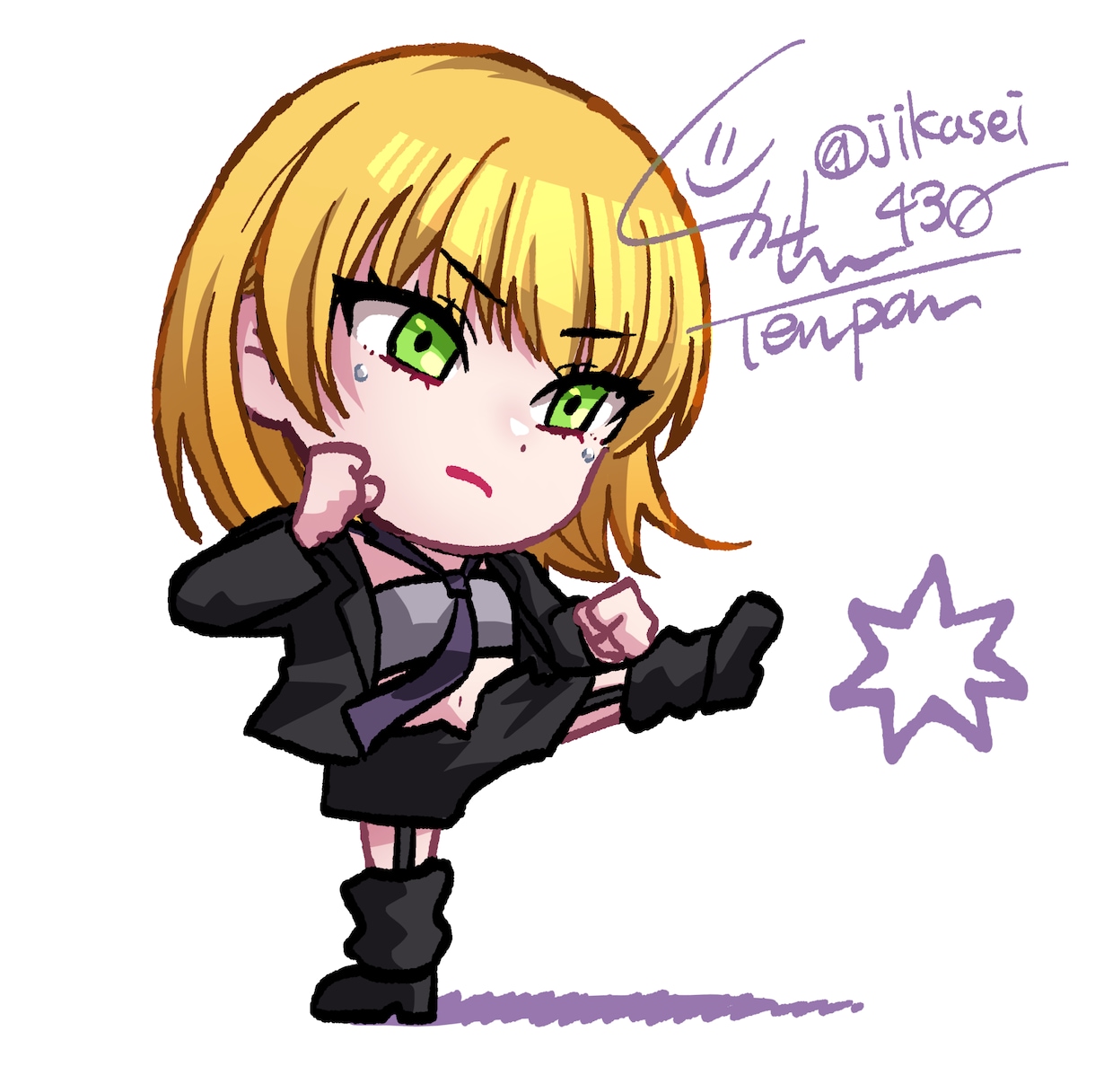 ミニキャラ風♫可愛いデフォルメイラストを作成します 実在する人物やアニメキャラなど何でもOK！ イメージ5