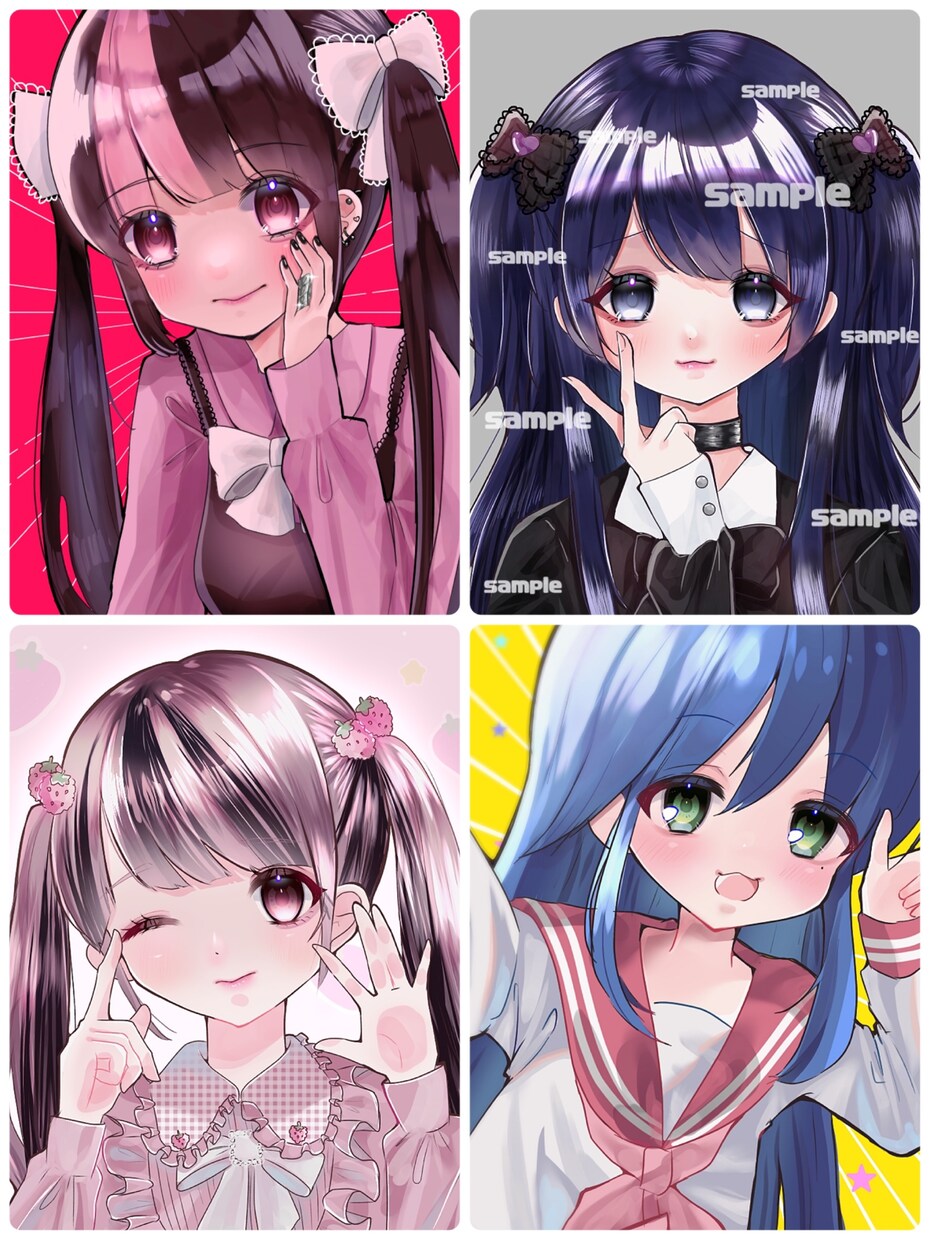 あなただけのSNSアイコン・イラスト描きます 地雷/メンヘラ/V系/ホスト/バンギャ/歌い手/量産型オタク イメージ7