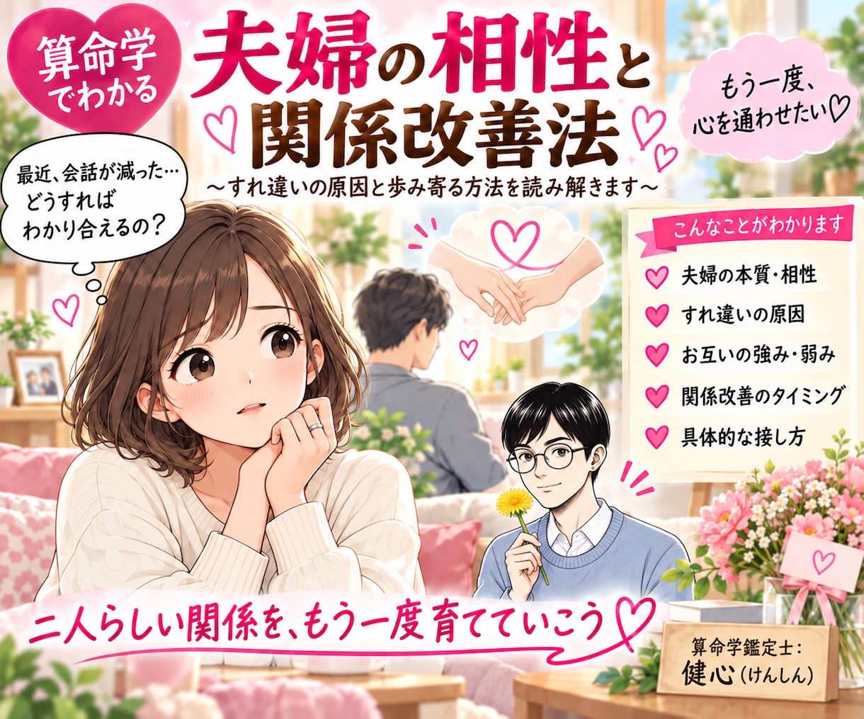 夫婦のすれ違い、改善のヒントを提供します 最近なぜすれ違うの？どうしたら仲良くなれるの？ イメージ1