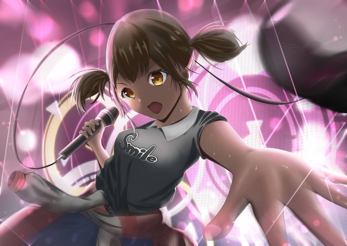 二次創作の美少女の一枚絵を描きます 駆け出しのため4000円で一枚絵を描きます イメージ2