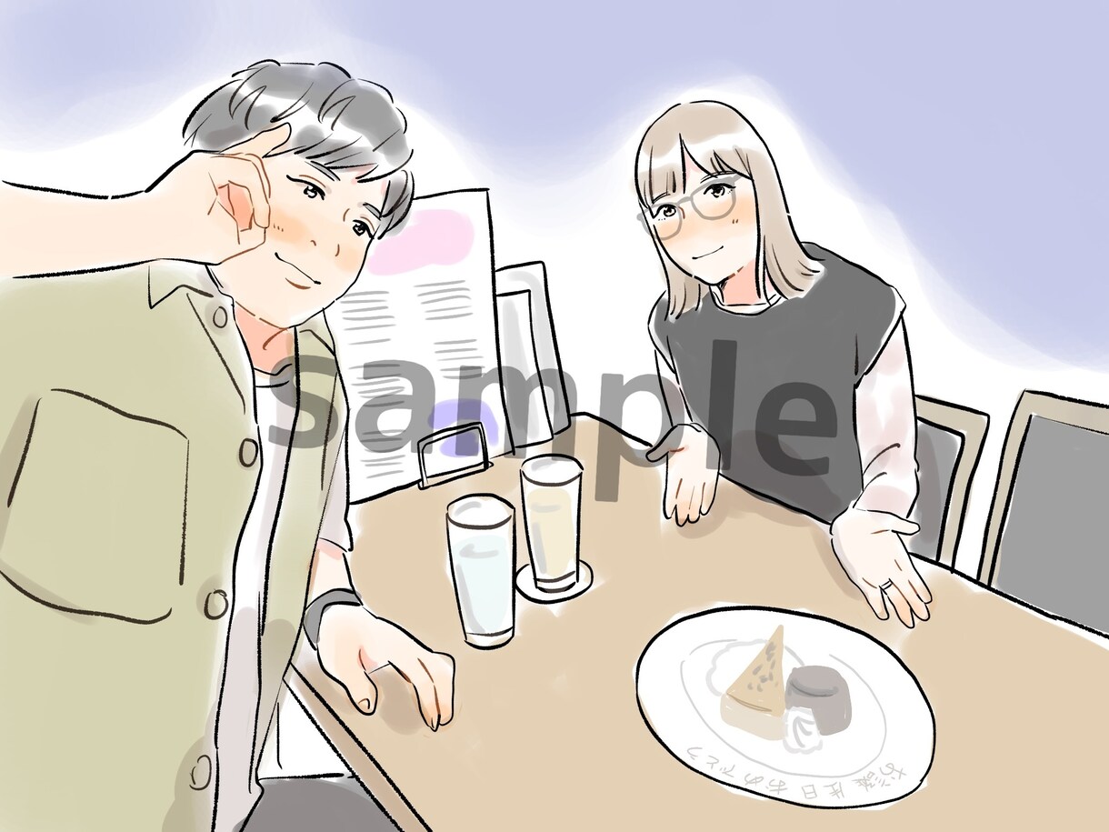 あなたの思い出の1ページをお描きします 思い出の記念日に✨️イラストお描きします イメージ4