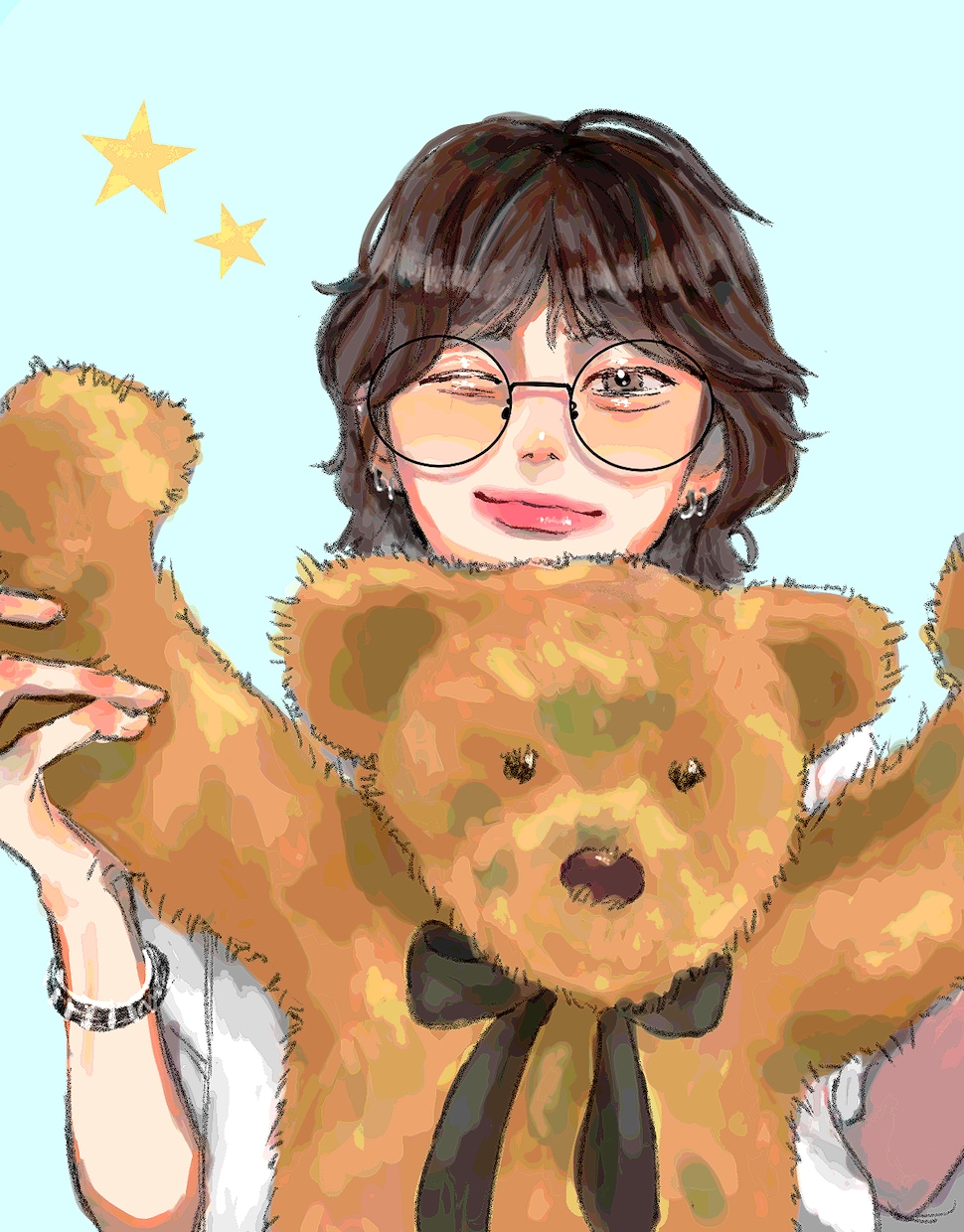 K-POPアイドル少女漫画風似顔絵を描きます あなたの推しみたいに！主役にさせます✮*｡ﾟ イメージ8