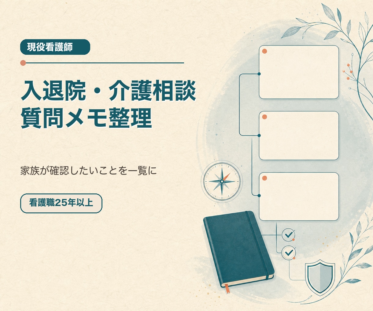 家族の入退院・介護相談用の質問メモを整理します 医療者へ確認したいことを事前に一覧化 イメージ1
