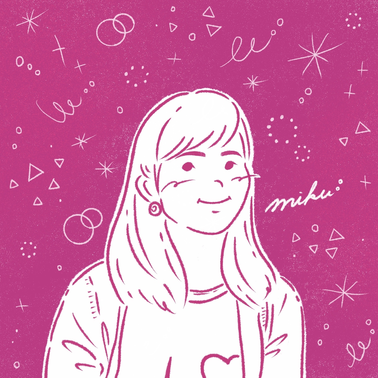 インク・色鉛筆風＊似顔絵アイコン・イラスト描きます 名入れ無料！SNSにおしゃれでポップなアイコンを♪ イメージ3