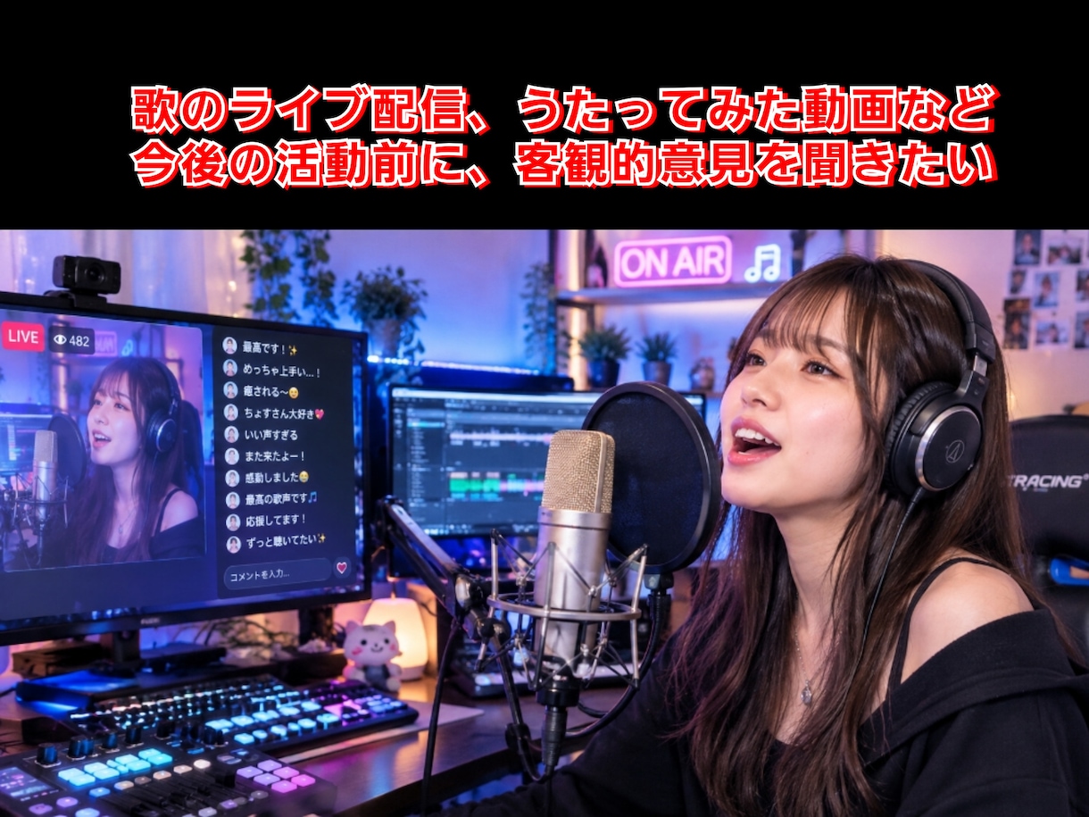 今の歌唱力を聴いて項目別に評価し、審査します シンガー目線であなたの歌唱力を1歩前へ、後押しさせて下さい イメージ7