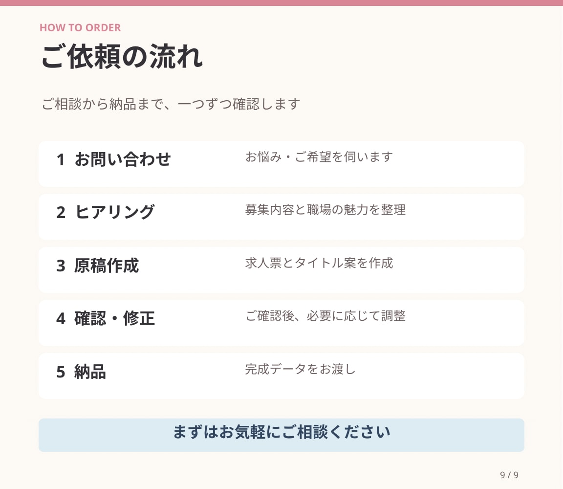 医療・保育・福祉の魅力が伝わる求人票を作成します 看護師経験を活かし求職者目線で魅力を言語化 イメージ9