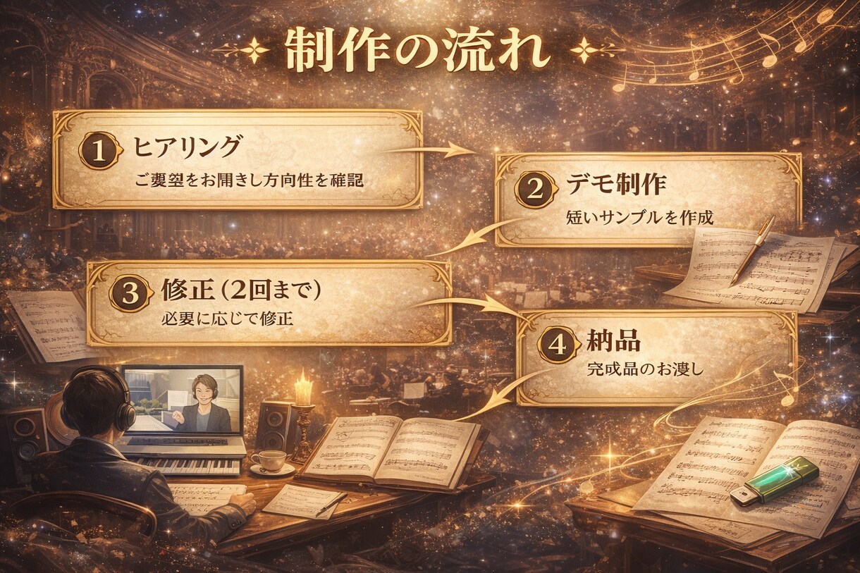 ゲーム・映像向けオーケストラBGM制作します 物語性と世界観を重視した本格オーケストラ音楽 イメージ3