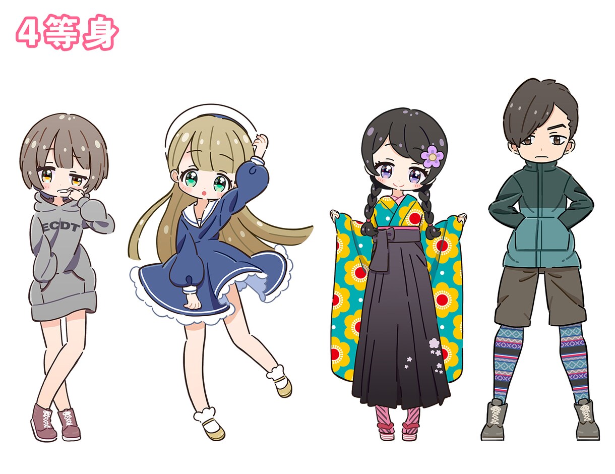 かわいいちびキャラ制作します キュートでポップなイラスト アイコン グッズ等に イメージ4