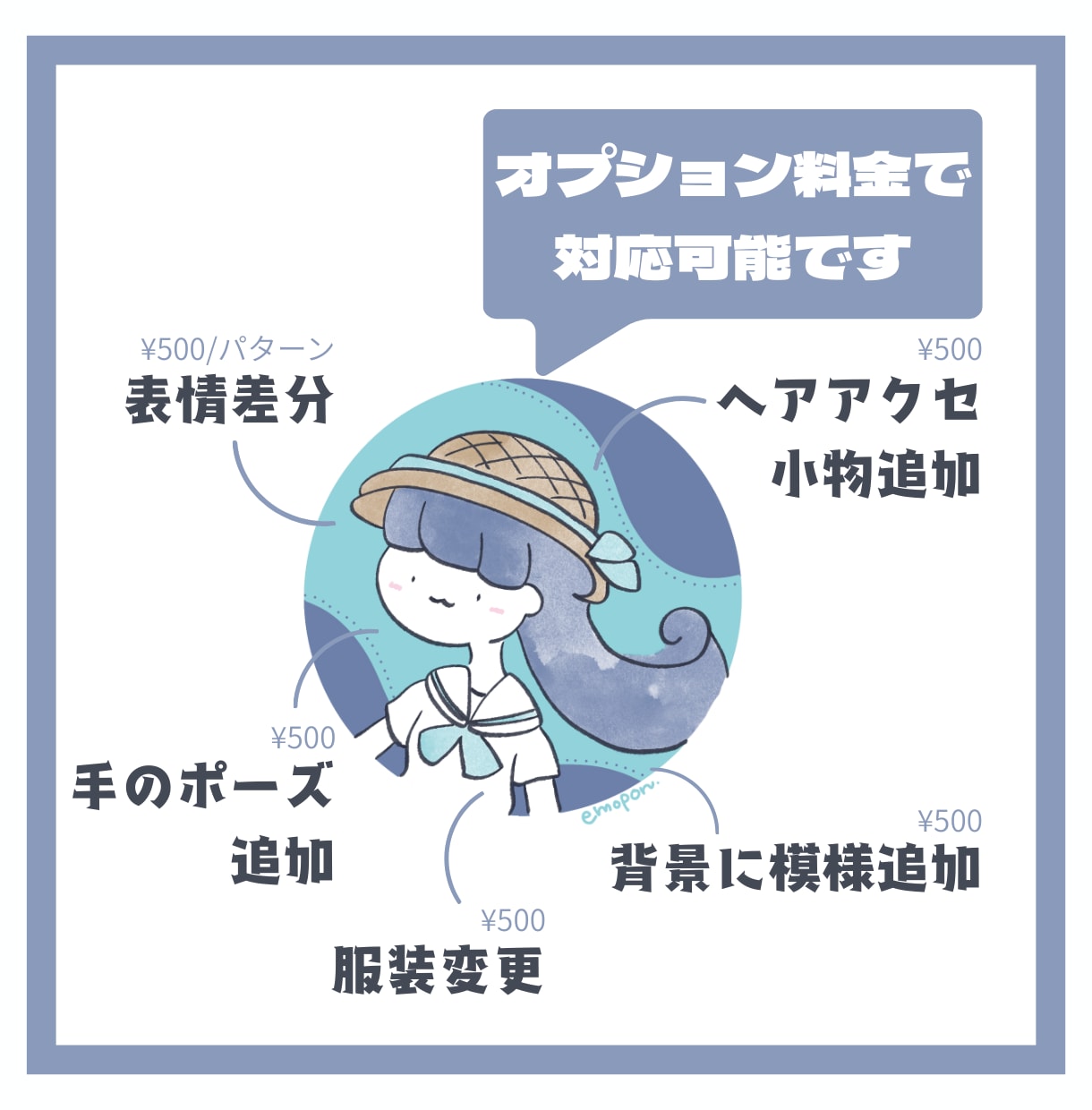 やわらかタッチでゆるかわアイコン描きます くすみカラー×水彩タッチが魅力 イメージ4