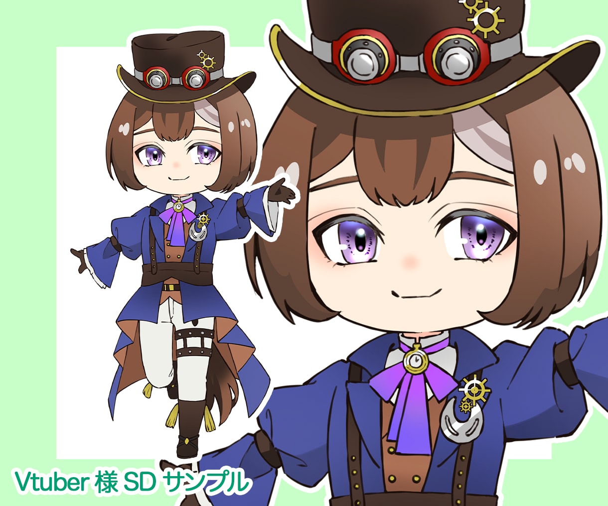 デフォルメイラスト(SD)描きます Vtuber様、三次元様、IRIAMなどで使えるミニキャラ！ イメージ5